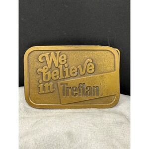Vintage Teflan Belt Buckle Farm Ag Advertising Dad‎ Gift